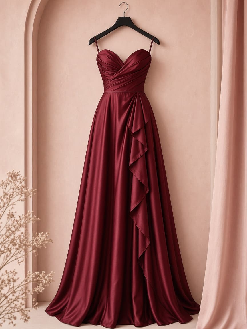 Sweetheart Bridal – Silk — Maroon